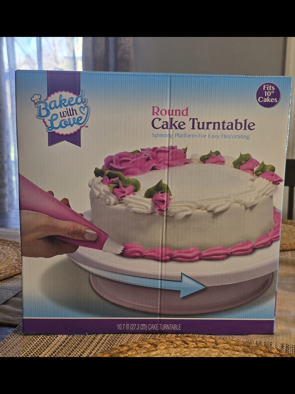 Pink Round Cake Turntable